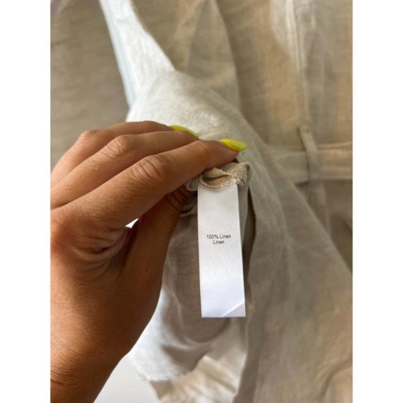 Marissa Webb Rowan Linen Button Down Romper Flax Women's Size: 4 NWOT - Picture 8 of 9